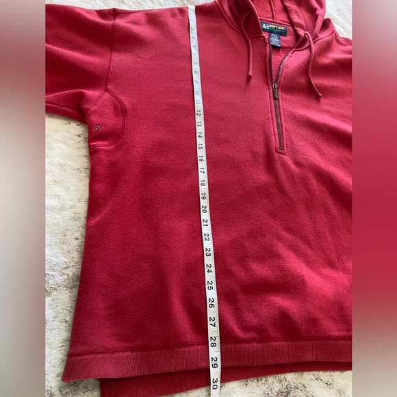 Eddie Bauer Mens Red 3/4 zipper pullover hoodie size XXL - Picture 8 of 11